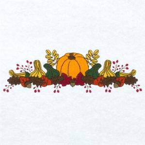 Picture of Thanksgiving Pumpkin Border Machine Embroidery Design
