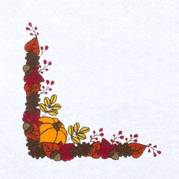 Picture of Pumpkin Corner Machine Embroidery Design