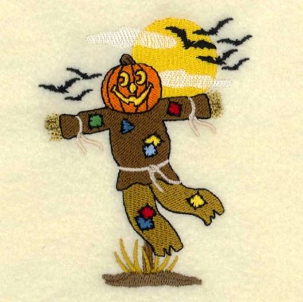 Picture of Jack O Lantern Scarecrow Machine Embroidery Design