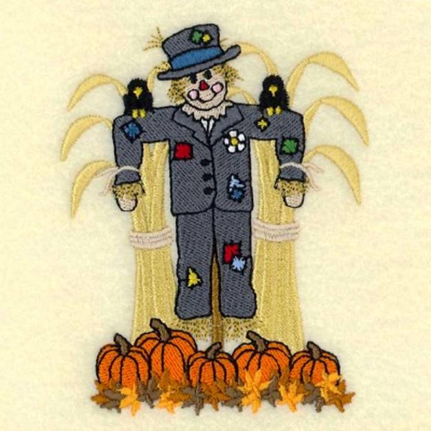 Picture of Scarecrow Corn Stalks Machine Embroidery Design