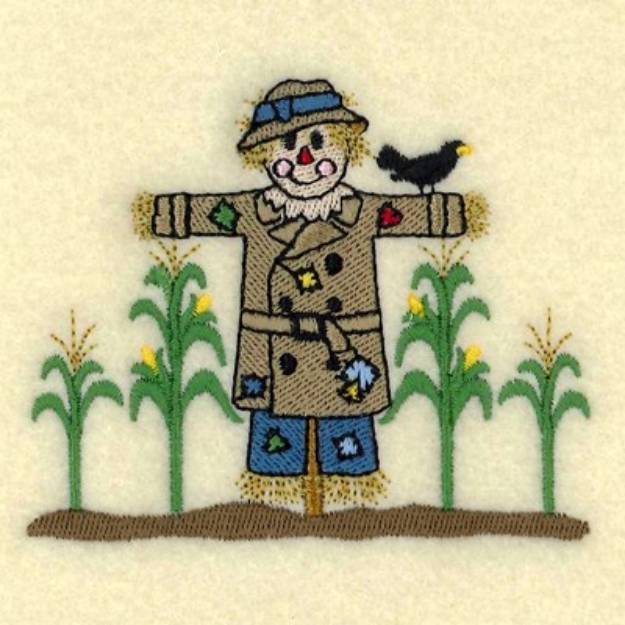 Picture of Scarecrow Corn Machine Embroidery Design