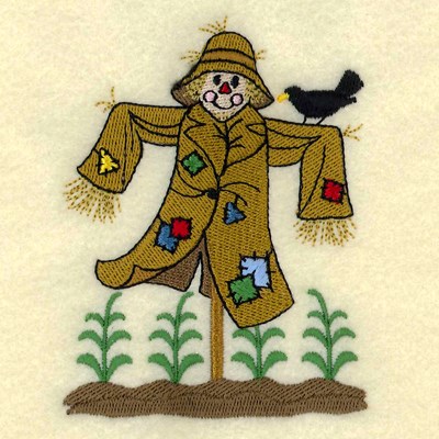 Scarecrow Crow Machine Embroidery Design