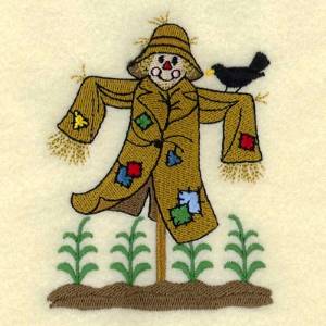 Picture of Scarecrow Crow Machine Embroidery Design
