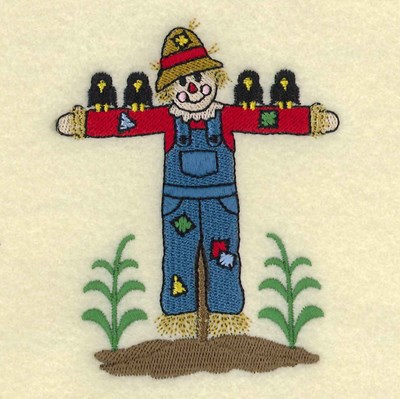 Scarecrow Crows Machine Embroidery Design