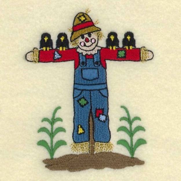 Picture of Scarecrow Crows Machine Embroidery Design