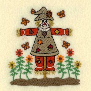 Picture of Scarecrow Butterflies Machine Embroidery Design