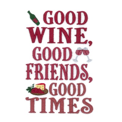 Good Times Machine Embroidery Design