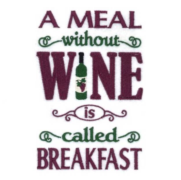 Picture of Meal Wine Machine Embroidery Design