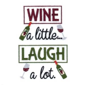 Picture of Wine Laugh Machine Embroidery Design