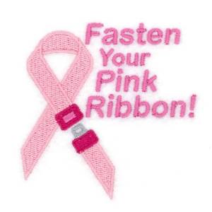 Picture of Fasten Pink Ribbon Machine Embroidery Design