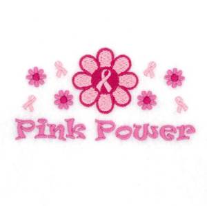 Picture of Pink Power Machine Embroidery Design