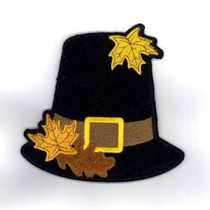 Picture of Pilgrim Hat Utensil Holder Machine Embroidery Design