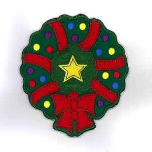 Picture of Wreath Utensil Holder Machine Embroidery Design