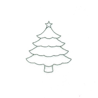 Christmas Tree Stipple  Machine Embroidery Design