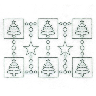 Christmas Tree Stipple  Machine Embroidery Design
