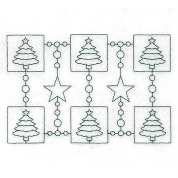Picture of Christmas Tree Stipple  Machine Embroidery Design