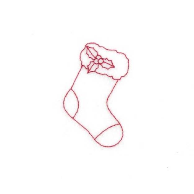 Picture of Xmas Stocking Stipple  Machine Embroidery Design