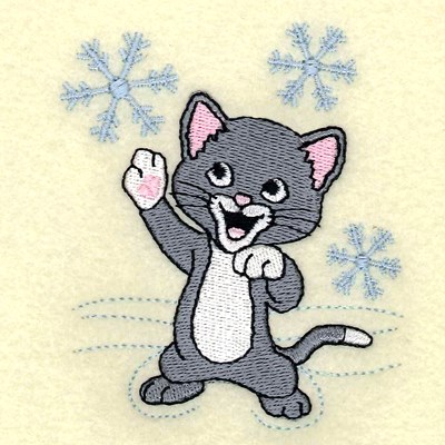 January Kitten of the Month Machine Embroidery Design