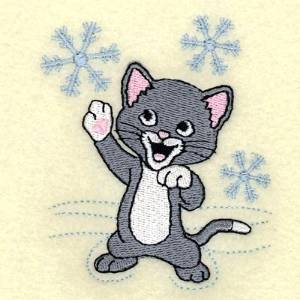 Picture of January Kitten of the Month Machine Embroidery Design