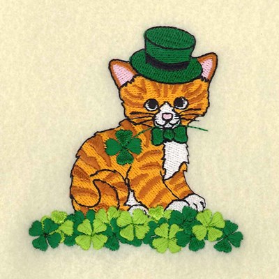March Kitten of the Month Machine Embroidery Design