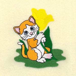 Picture of May Kitten of the Month Machine Embroidery Design