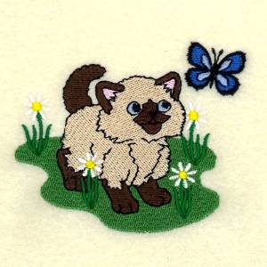 Picture of June Kitten of the Month Machine Embroidery Design