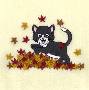 Picture of September Kitten of the Month Machine Embroidery Design