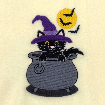 October Kitten of the Month Machine Embroidery Design