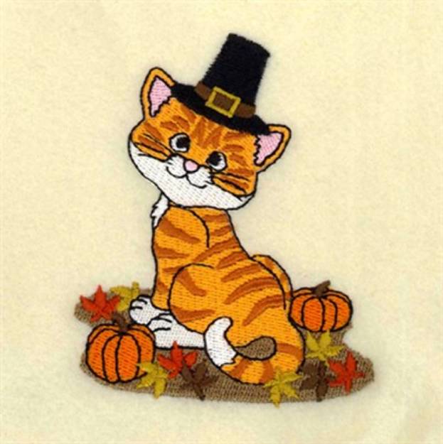 Picture of November Kitten of the Month Machine Embroidery Design