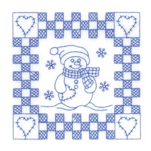 Picture of Quilt Snowman Machine Embroidery Design