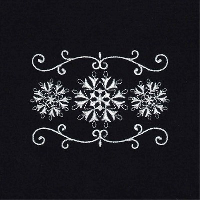 Snow Flake Swirls Machine Embroidery Design