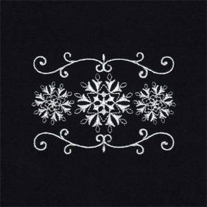 Picture of Snow Flake Swirls Machine Embroidery Design