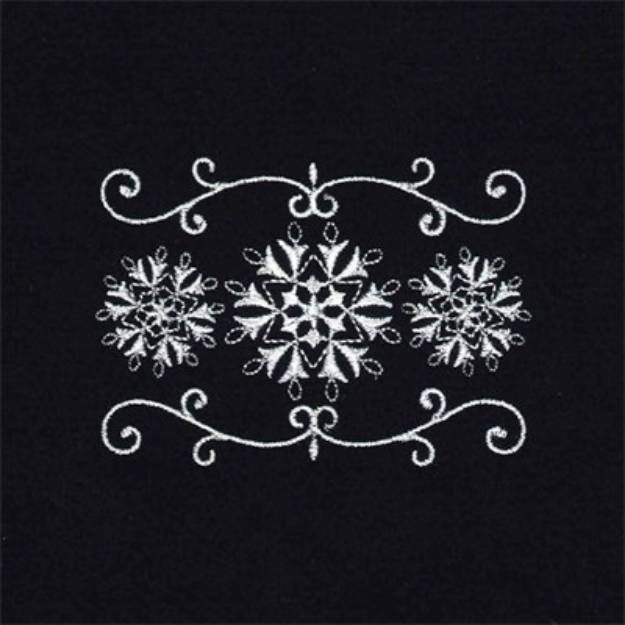 Picture of Snow Flake Swirls Machine Embroidery Design