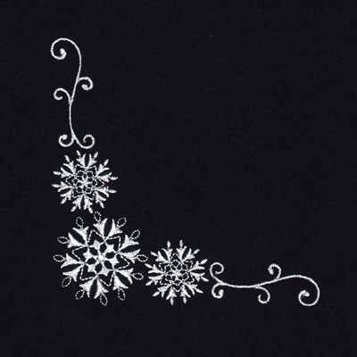 Corner Snowflakes Machine Embroidery Design