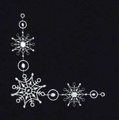 Snowflakes Corner Machine Embroidery Design