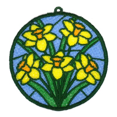 Daffodils FSL Machine Embroidery Design
