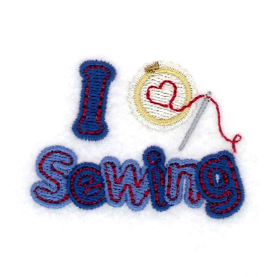 I Heart Sewing Machine Embroidery Design