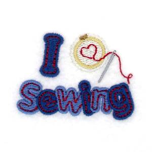 Picture of I Heart Sewing Machine Embroidery Design