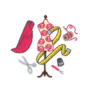 Picture of Sewing Mannequin Machine Embroidery Design