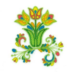 Picture of Jacobean Tulips Machine Embroidery Design