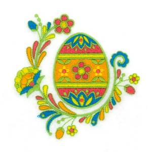 Picture of Jacobean Easter Egg Machine Embroidery Design