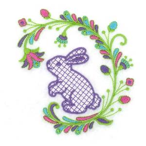Picture of Jacobean Bunny Machine Embroidery Design