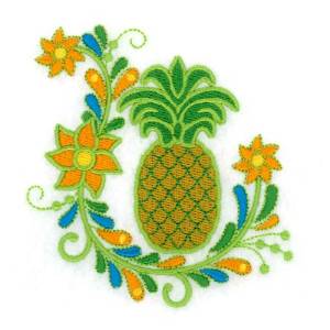 Picture of Jacobean Pineapple Machine Embroidery Design