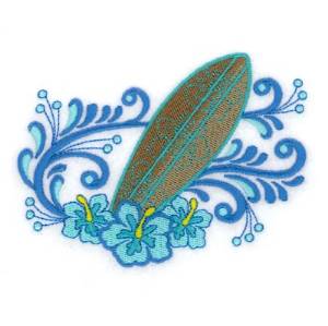 Picture of Jacobean Surfboard Machine Embroidery Design