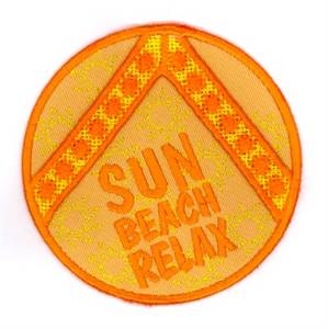 Picture of Sun Beach Relax Coaster Machine Embroidery Design
