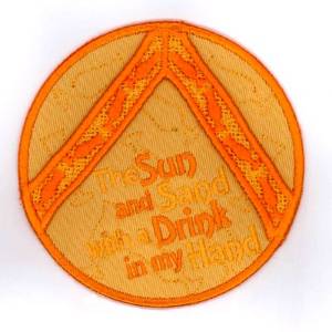 Picture of Beach Theme Drink Coaster Machine Embroidery Design