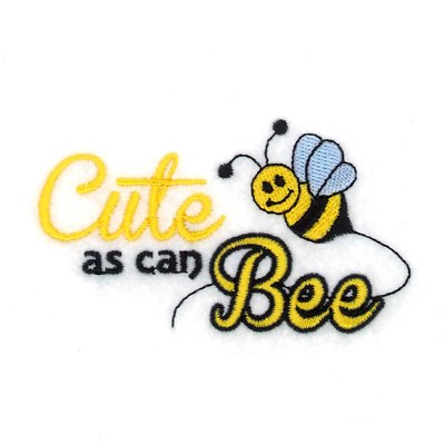 Cute As Bee Machine Embroidery Design