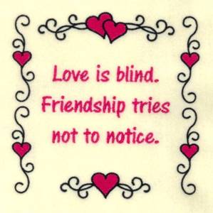 Picture of Love is Blind Machine Embroidery Design