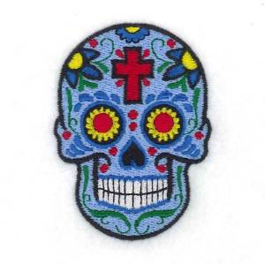 Picture of Cross Skull Machine Embroidery Design