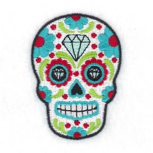 Picture of Diamond Skull Machine Embroidery Design